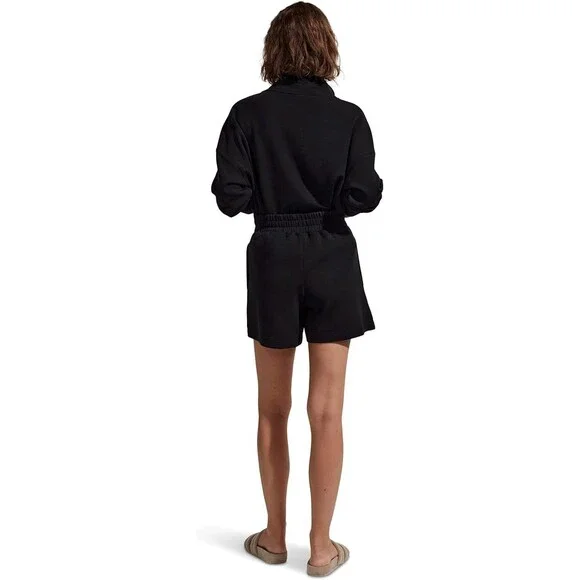 Varley Alder Sweat Shorts Women's XS Black High Rise Drawstring Waist RED1226